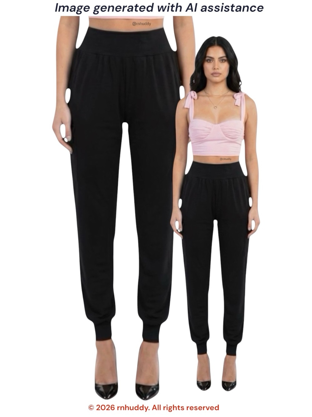 Pretty Garden M satin cargo jogger